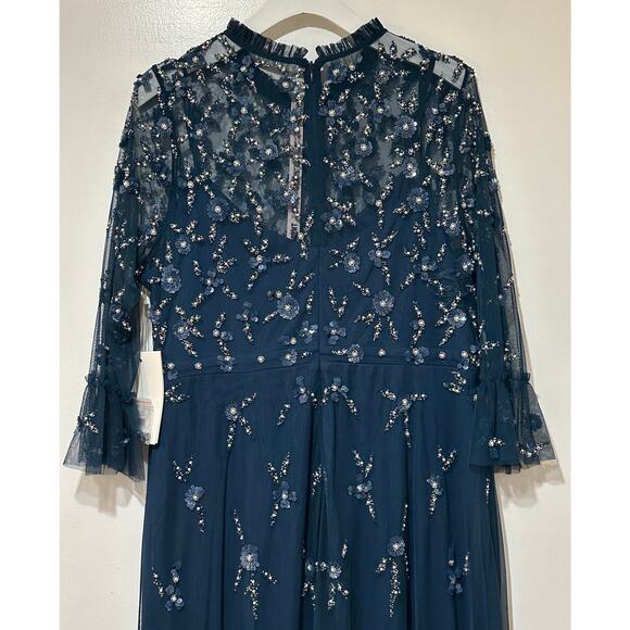 Mac Duggal Fabulouss Dress Sage Blue Plus Size 16 W NWT 9263 Mother of the Bride - Picture 14 of 16